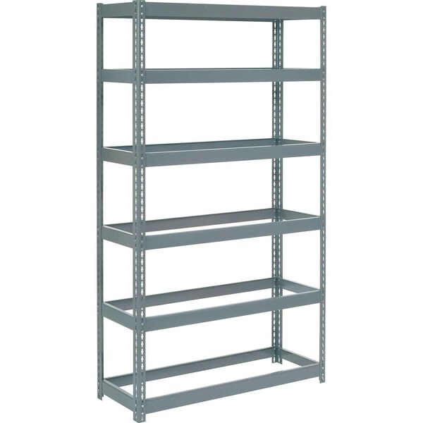Extra Heavy Duty Shelving 48W x 24D x 60H With 6 Shelves, No Deck, Gray